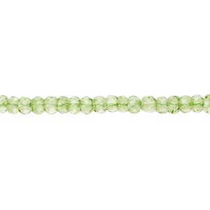 Quartz crystal 1pkg1, hand-cut faceted rondelle bead 12 inch 3x2mm-4x3mm