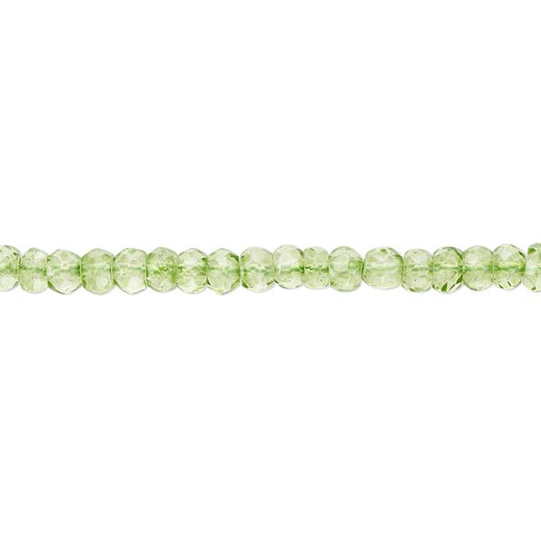Quartz crystal 1pkg1, hand-cut faceted rondelle bead 12 inch 3x2mm-4x3mm image number 0