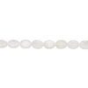 Malaysia "jade" 1pkg1, faceted puffed oval bead white natural, 15 inch 25x18mm image number 1