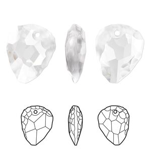 Focal 1pk crystal, Crystal Passions® 35x28mm pendant rock 6190