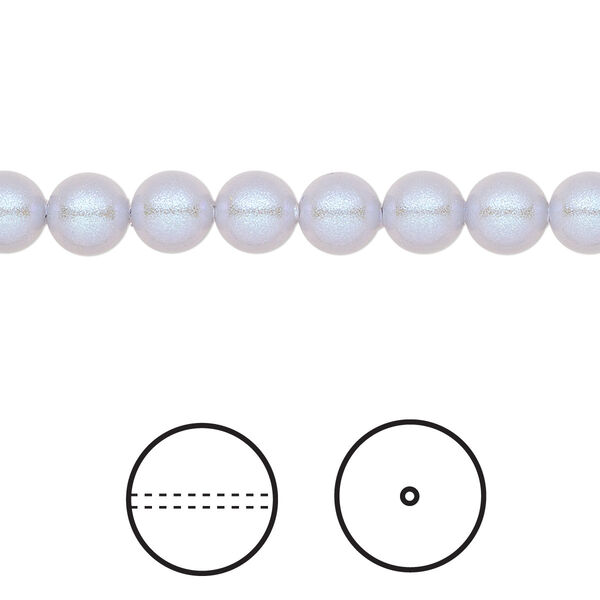 Pearl 50pk iridescent dreamy blue, Crystal Passions® 6mm round 5810 image number 0
