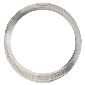 Wire, sterling silver-filled, half-hard, round, 20 gauge. Sold per 100-foot spool.