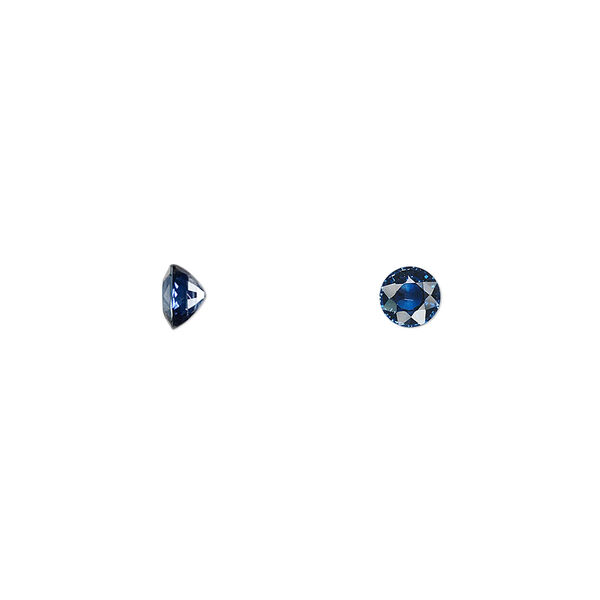 Gem, sapphire (heated), 4.5mm faceted round, A- grade, Mohs hardness 9. Sold individually. image number 0