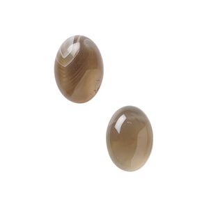 Botswana agate 1pkg2, calibrated oval cab natural 14x10mm