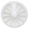 Organizer, clear plastic/white, (1) 3-1/4 x1/2 inch and (1) 2-1/2x1/2 inch rounds with 13 compartments and rotating lid. Sold per pkg of 2. image number 2
