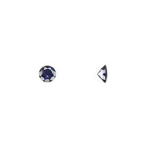 Iolite 1pkg1, hand-cut faceted round gem natural 5mm