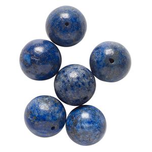 Lapis lazuli 1pkg6, round bead 16mm