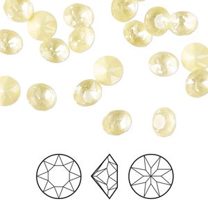 Chaton 288pk crystal soft yellow ignite, Swarovski® 6.14 to 6.32mm XIRIUS round SS29 1088