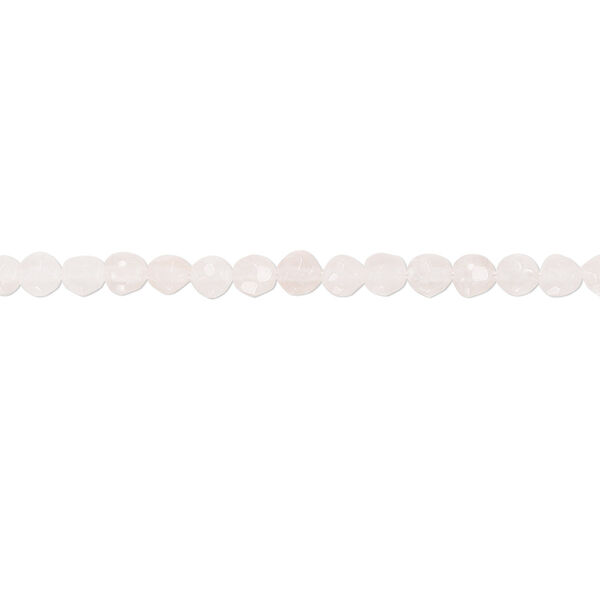 Rose quartz 1pkg1, hand-cut faceted round bead natural B grade, 15.5-16 inch 2.5-3mm image number 0