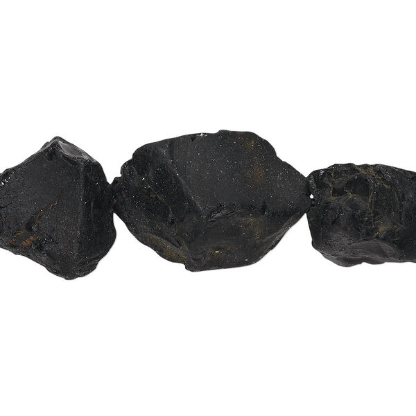 Black spinel 1pkg5, rough nugget bead natural B grade, medium image number 0