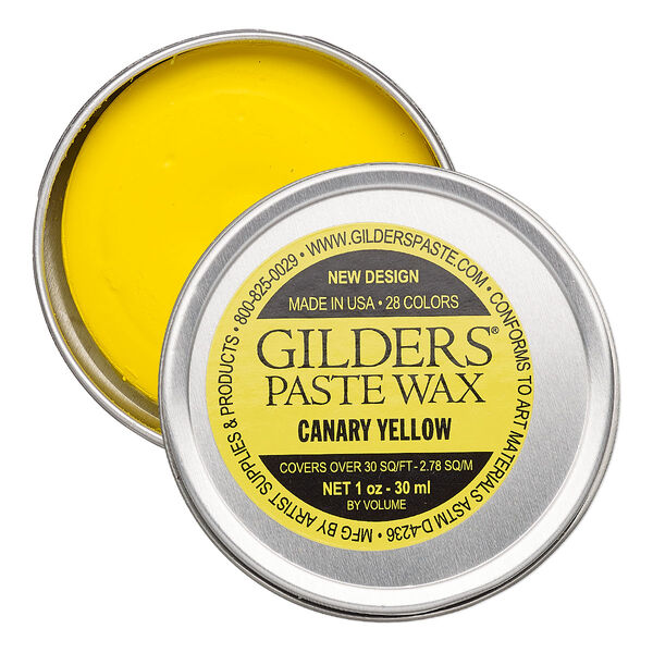 Wax paste, Gilders Paste®, pkg/1-ounce tin, canary yellow. image number 0