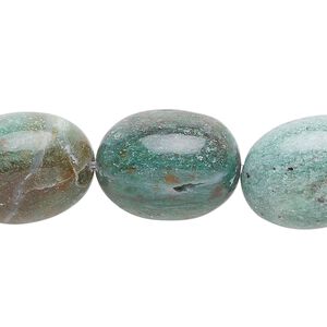 African "jade" 1pkg1, tumbled nugget bead natural 15.5-16 inch large