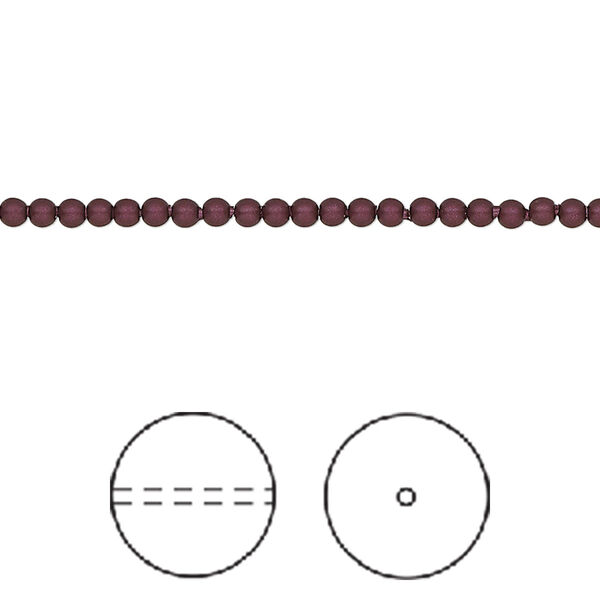 Pearl 1000pk elderberry, Swarovski® 2mm round 5810 image number 0