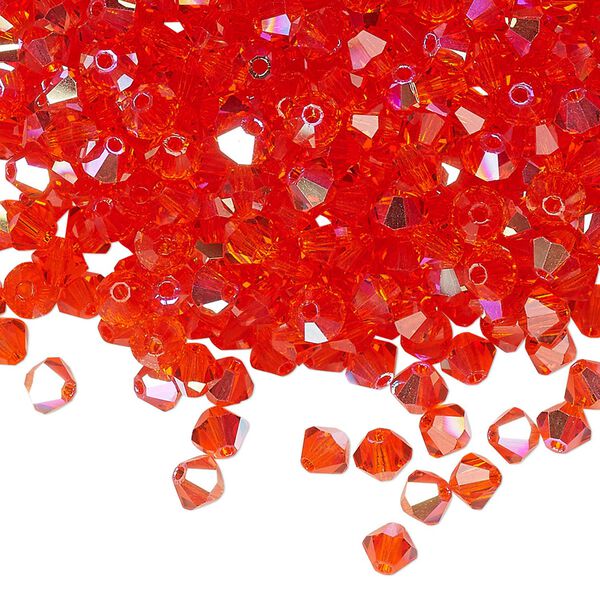 Bead 144pk hyacinth AB, Preciosa Czech crystal 4mm bicone image number 0