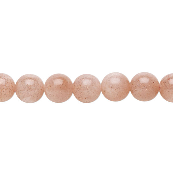 Pink flake moonstone 1pkg1, round bead natural B grade, 8 inch 8mm image number 0