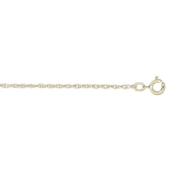 Chain, Gossamer™, 14Kt gold, 0.7mm triple rope, 18 inches with springring clasp. Sold individually. image number 0