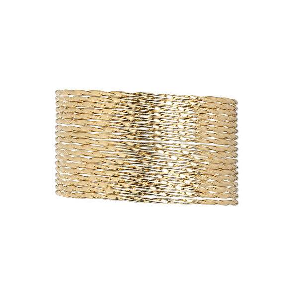 Wire, 12Kt gold-filled, dead-soft, twisted round, 19 gauge. Sold per pkg of 5 feet. image number 0
