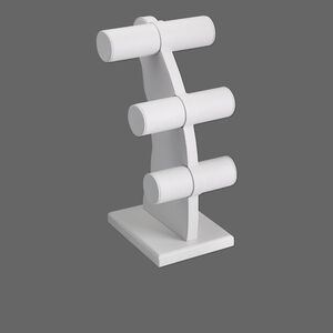 Display, bracelet, leatherette, white, 11-1/2 x 6-1/4 x 6-1/4 inches. Sold individually.