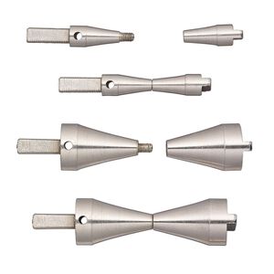 Mandrel, Artistic Wire® CONETASTIC™, Beadalon®, steel, 32x7mm and 48x15mm hourglass with 4mm base. Sold per 4-piece set.