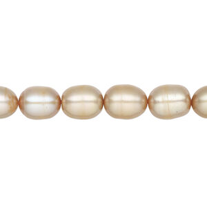 Freshwater pearl 1pkg1 rice, 15 inch satin sand 6-8mm cultured