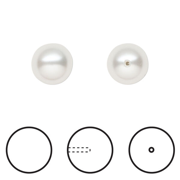 Pearl 4pk moonlight, Crystal Passions® 10mm round 5818 image number 0