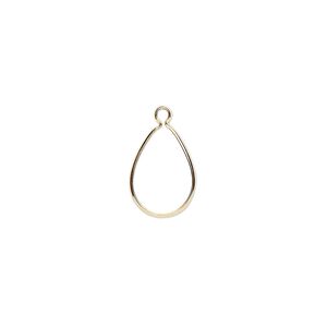 Drop, Wrap-Tite®, 14Kt gold-filled, 12x8mm pear bezel setting. Sold per pkg of 2.
