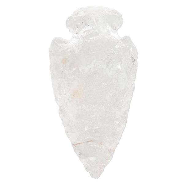 Quartz crystal 1pkg1, hand-knapped undrilled arrowhead focal natural B- grade, 36x18mm-48x22mm image number 0