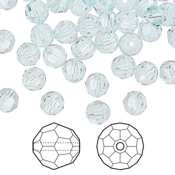 Bead 144pk light Azore, Crystal Passions® 6mm round 5000 image number 0