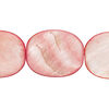 Mother-of-pearl shell 1pkg1, flat oval bead 15 inch light red 23x19mm-24x19mm image number 0