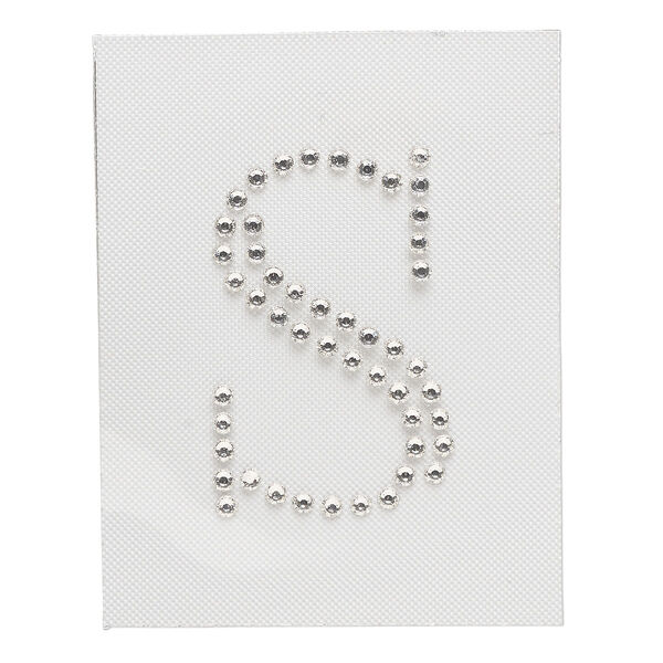 Iron-on transfer 1pk crystal clear, Preciosa Czech crystal 34.5x22mm "S" image number 0