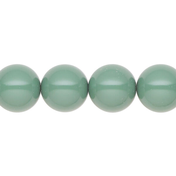 Pearl 30pk sage green, Preciosa Czech crystal 12mm round image number 0
