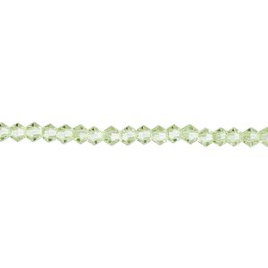 Bead 1pk 16 facets transparent lime green, Celestial Crystal® 3mm bicone 15.5-16 inch