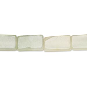 Sea green new "jade" 1pkg1, flat rectangle bead natural 15 inch 13x7mm-14x8mm