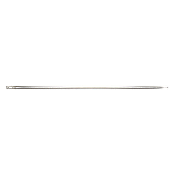Needle, Colonial, milliners, nickel-plated carbon steel, #10 with 0.66mm eye width, 1-1/2 inches. Sold per pkg of 16. image number 1