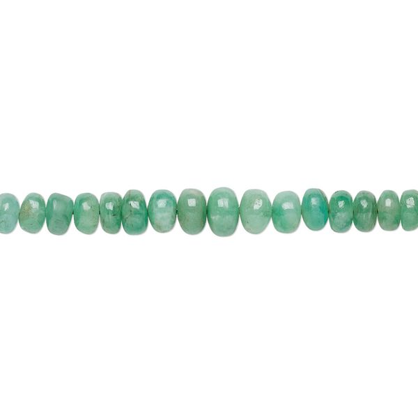 Emerald 1pkg1, hand-cut rondelle bead 15.5-16 inch graduated 2x2mm-4x3mm image number 0