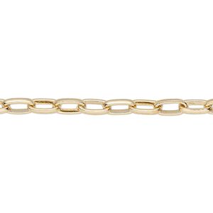 Chain 1pkg1 paperclip, 4mm, gold-finished steel 50 foot unfinished