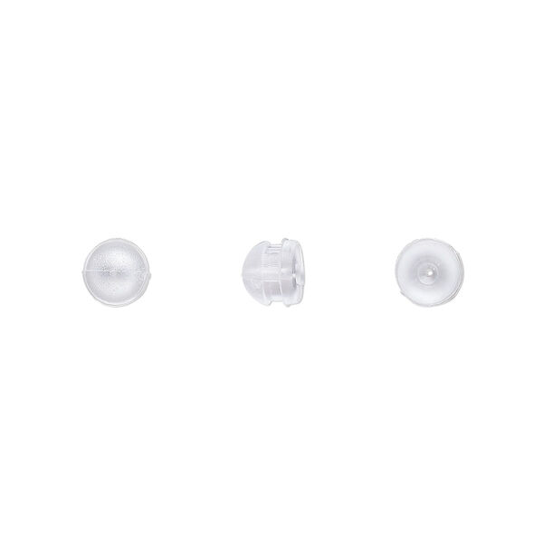 Earnut PVC 1pk 5x4.5mm mushroom, clear 25 pair image number 0