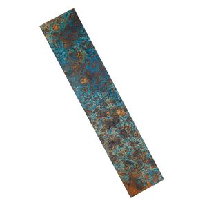 Sheet, Lillypilly, lacquered copper, mystic topaz patina, 10x2-inch single-sided rectangle, 36 gauge. Sold individually.