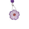 Amethyst / garnet 1pkg1, top-drilled hand-cut 1sided carved flower bead natural, 16mm image number 0