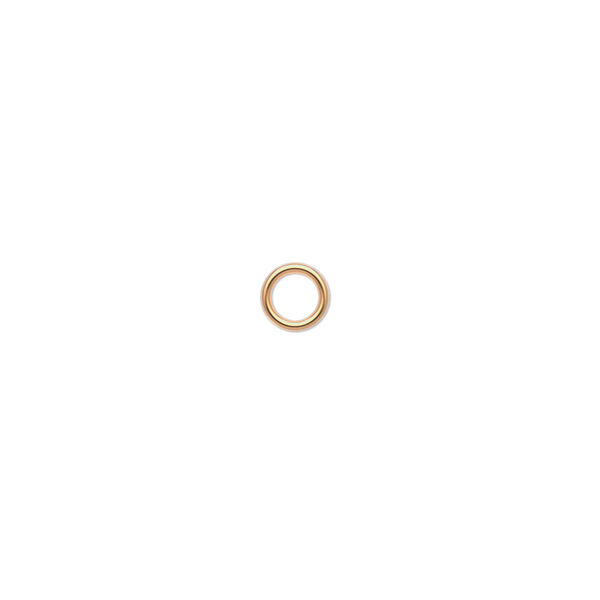 Jump ring, 14Kt gold-filled, 5mm soldered round, 3.4mm inside diameter, 20 gauge. Sold per pkg of 20. image number 0