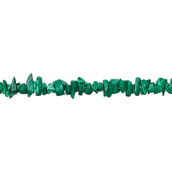 Bead, "malachite" (resin) (imitation), mini chip. Sold per 34-inch strand. image number 0