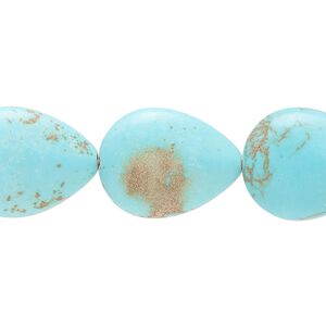 Magnesite 1pkg1, puffed teardrop bead 15 inch 19x15mm