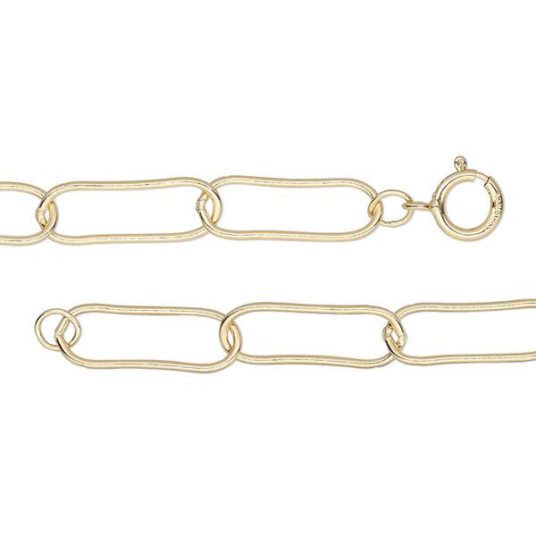 Chain, 14Kt gold-filled, 5.5mm paperclip, 20-inches with springing clasp. Sold individually. image number 0