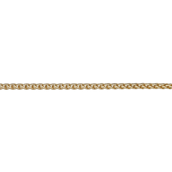 Chain, gold-finished brass, 3.2mm ponytail. Sold per pkg of 5 feet. image number 0