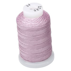 Thread, Purely Silk™, 3-ply, lilac, size FF. Sold per 115-yard spool.