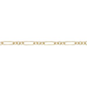 Chain 1pkg1 14Kt gold-filled figaro, 2mm round, 5 foot unfinished