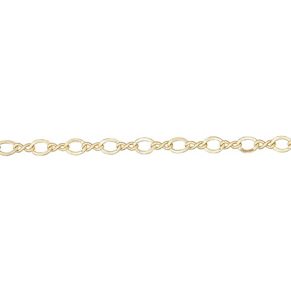 Chain 1pkg1 14Kt gold-filled figure 8, 2.25mm flat, 5 foot unfinished image number 0