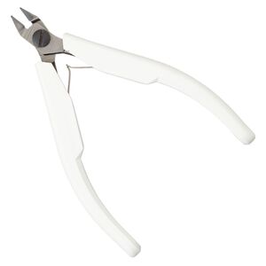 Pliers Lindstrom® Supreme series 1pkg1 alloyed steel, 4-1/4 inches micro bevel-cutter, white / silver (PLR-7190)