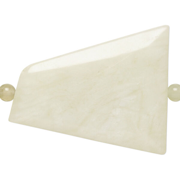 New "jade" 1pkg1, faceted flat freeform bead natural B grade, 15.5-16 inch 31x23mm-44x31mm image number 0