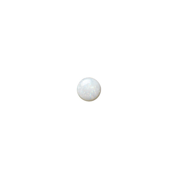 Cabochon, opal (natural), 5mm calibrated round, B grade, Mohs hardness 5 to 6-1/2. Sold individually. image number 0